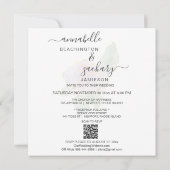 *~* ROOS QR RSVP Gouden Glitter AR12 Huwelijksuitn Kaart (Achterkant)