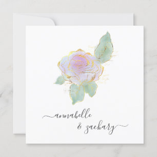 *~* ROOS QR RSVP Gouden Glitter AR12 Huwelijksuitn Kaart