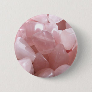 Roos Quarts spirituele roze liefdeskristal Ronde Button 5,7 Cm