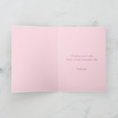 Roos Quartz 2e huwelijksverjaardag roze hart Kaart (Binnen)