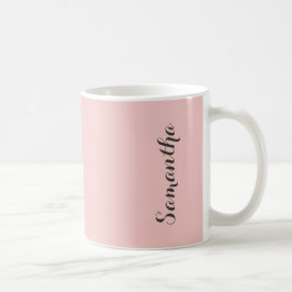 Roos Quartz Blush Roze Effen Kleur Gepersonaliseer Koffiemok
