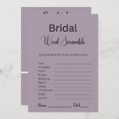 Roos Quartz Bruids Woord Scramble Game Kaart (Voorkant / Achterkant)