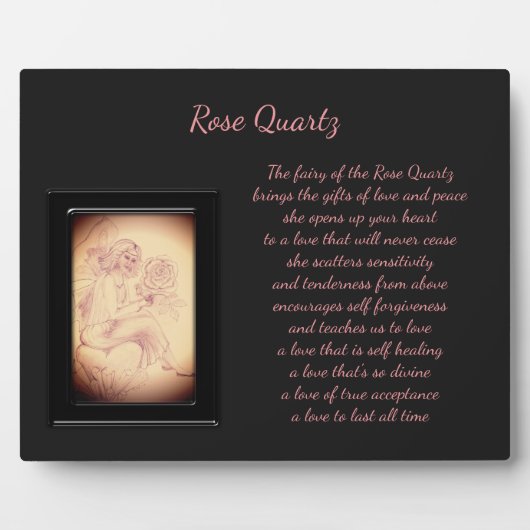 Roos Quartz Crystal Fairy Fotoplaat (Voorkant)