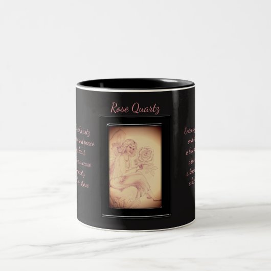 Roos Quartz Crystal Fairy Tweekleurige Koffiemok (Center)