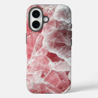 Roos Quartz Crystal Telefoonhoes iPhone 16 Hoesje