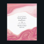 Roos Quartz en Blush Strata bruiloft uitnodiging Flyer<br><div class="desc">Roos kwarts glinsterende stratificatie agaat rock bruiloft uitnodiging met accenten van blush roze aanpasbaar aan uw event specifieke kenmerken. Enveloppen zijn niet inbegrepen. Voor dikkere uitnodigingen met enveloppen en bijpassende producten over hetzelfde thema,  zie het collectie hieronder.</div>