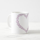 Roos Quartz Gem Heart Koffiemok (Voorkant links)
