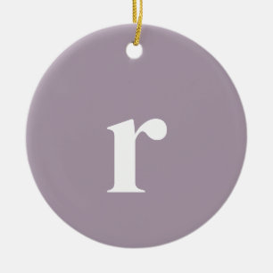Roos Quartz Initiaal Letter Trendy minimalist Keramisch Ornament