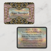 Roos Quartz Scale Elegance Patroon Visitekaartje (Voorkant / Achterkant)