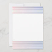 Roos Quartz & Serenity Ombré Stripe Wedding Kaart (Achterkant)