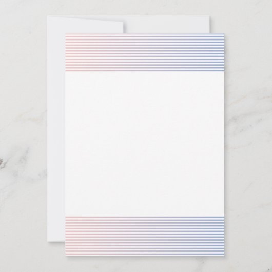 Roos Quartz & Serenity Ombré Stripe Wedding Kaart (Achterkant)
