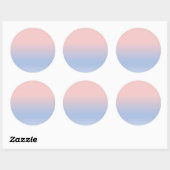Roos Quartz & Serenity (ZEVENTIEN officiële kleur) Ronde Sticker (Vel)