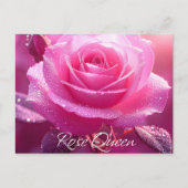 Roos Queen (roze editie) Briefkaart (Voorkant)