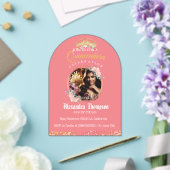 Roos Quinceañera Celebration Acryluitnodiging Acryl Uitnodigingen (Insitu (Huwelijk))