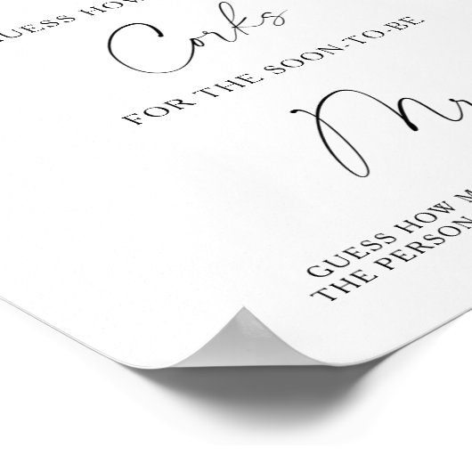 Roos - Raad hoeveel kurken Poster (Hoek)