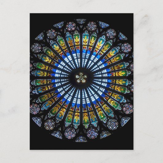 roos raam straatsburg kathedraal briefkaart (Voorkant)
