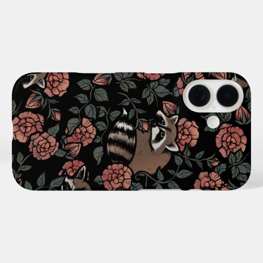  Roos Raccoons Case-Mate iPhone Case (Achterkant (horizontaal))