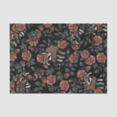 Roos Raccoons Tissuepapier (Voorkant)
