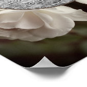 Roos Raindrop Lijst  Creëer Uw eigen foto Poster (Hoek)