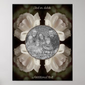 Roos Raindrop Lijst  Creëer Uw eigen foto Poster (Voorkant)