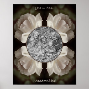 Roos Raindrop Lijst  Creëer Uw eigen foto Poster