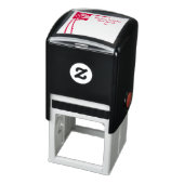 Roos rand kunst Boek label Zelfinktende Stempel (Product)
