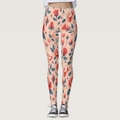 Roos-rapsodiepatroon Leggings (Voorkant)