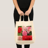 Roos raster tote bag (Voorkant (product))