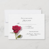 Roos-reactiekaart RSVP Kaartje (Voorkant)