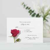 Roos-reactiekaart RSVP Kaartje (Staand voorkant)