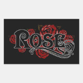 ROOS RECHTHOEKIGE STICKER (Voorkant)