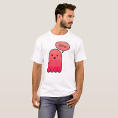 Roos Red Boo Ghost Halloween T-shirt (Voorkant volledig)