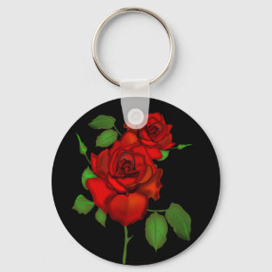 Roos Red Illustration Sleutelhanger