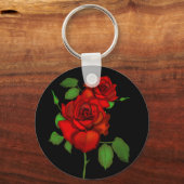 Roos Red Illustration Sleutelhanger (Voorkant)