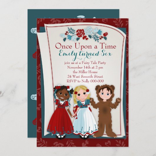 Roos Red, Sneeuwwit en Uitnodiging tot Beer (Voorkant / Achterkant)