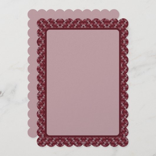 Roos Red Wave Feestdagenkaart (Voorkant / Achterkant)