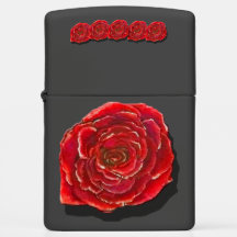 Roos Red Zippo Lighter