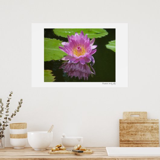 Roos reflectie poster (Keuken)