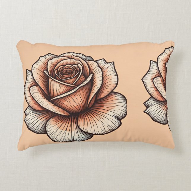 roos Reverie: Elegantie voor je dromen Accent Kussen (Voorkant)