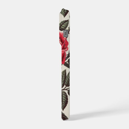 Roos Reverie Monogram iPhone Case iPhone Hoesje (Linkerkant)