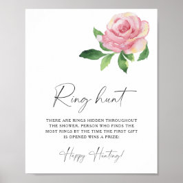 Roos - Ring zoek bruidsjurk spel Poster