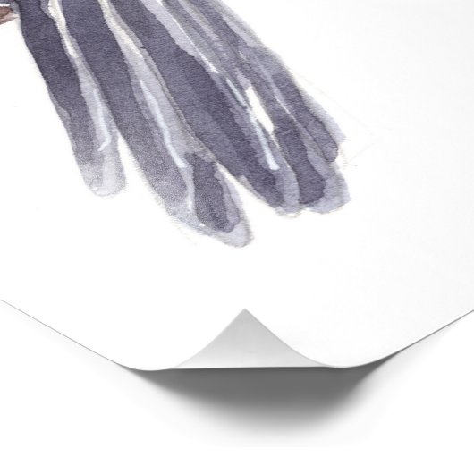 Roos robin foto afdruk (Hoek)