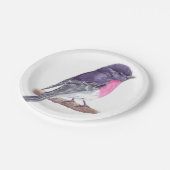 Roos robin papieren bordje (Gekanteld)