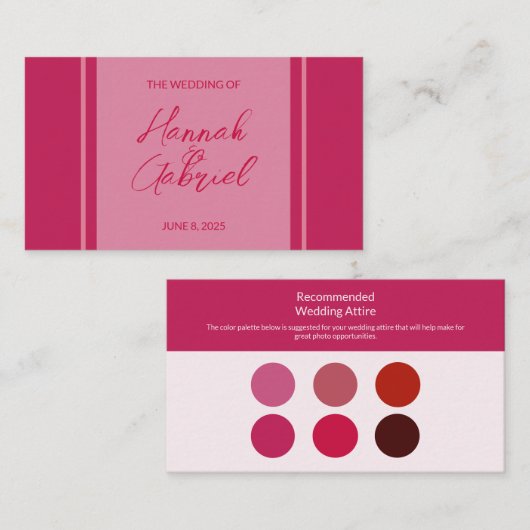 Roos rode bruiloft kleding behuizing Kaart (Voorkant / Achterkant)