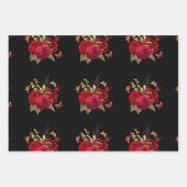  Roos rode goudWaterverf Inpakpapier Vel (Voorkant 2)