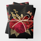 Roos rode goudWaterverf Inpakpapier Vel (In situ)