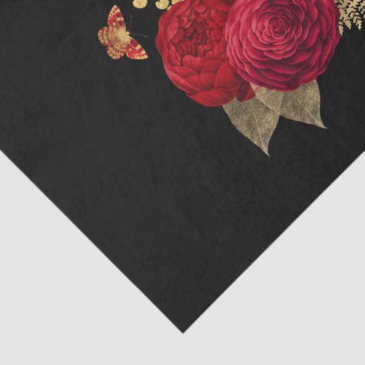  Roos rode goudWaterverf Tissuepapier (Detail)