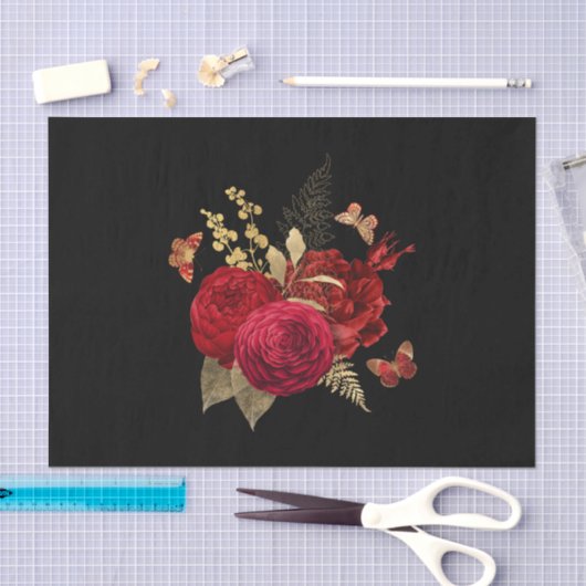  Roos rode goudWaterverf Tissuepapier (Craft)