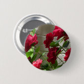 roos, rode roos ronde button 5,7 cm (Voorkant /achterkant)