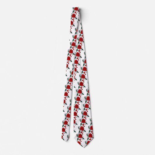 Roos rode Valentijn Stropdas (Achterkant)